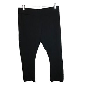 American giant leggings women 14 black pull on Knit cropped athletic activewear